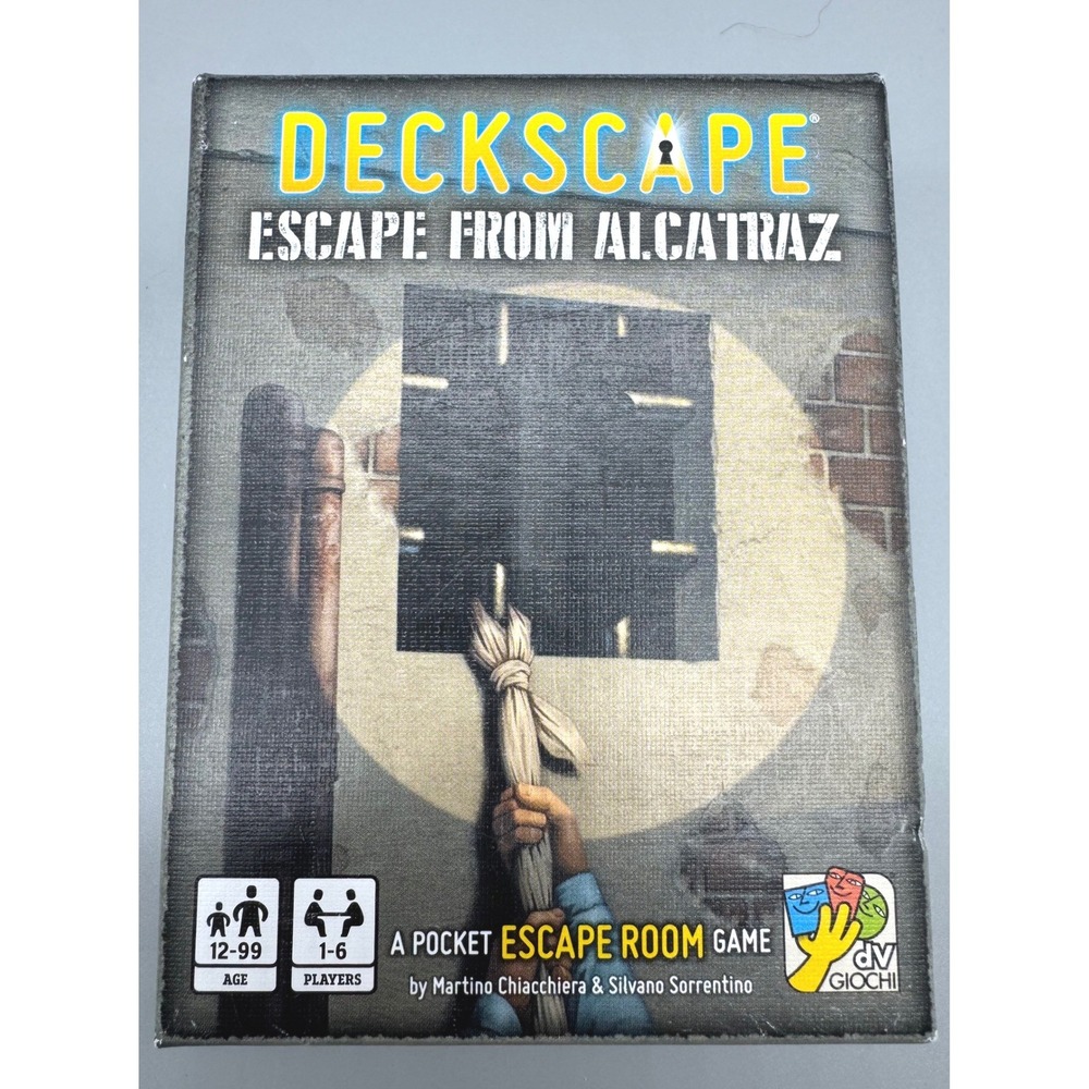 dV Giochi Deckscape Escape From Alcatraz Pocket Escape Room Card Game